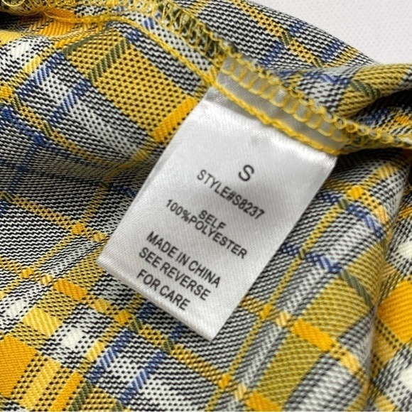 Better Be Skirt Mini Plaid Yellow Schoolgirl Preppy Library Academia Y2K New - Picture 9 of 10